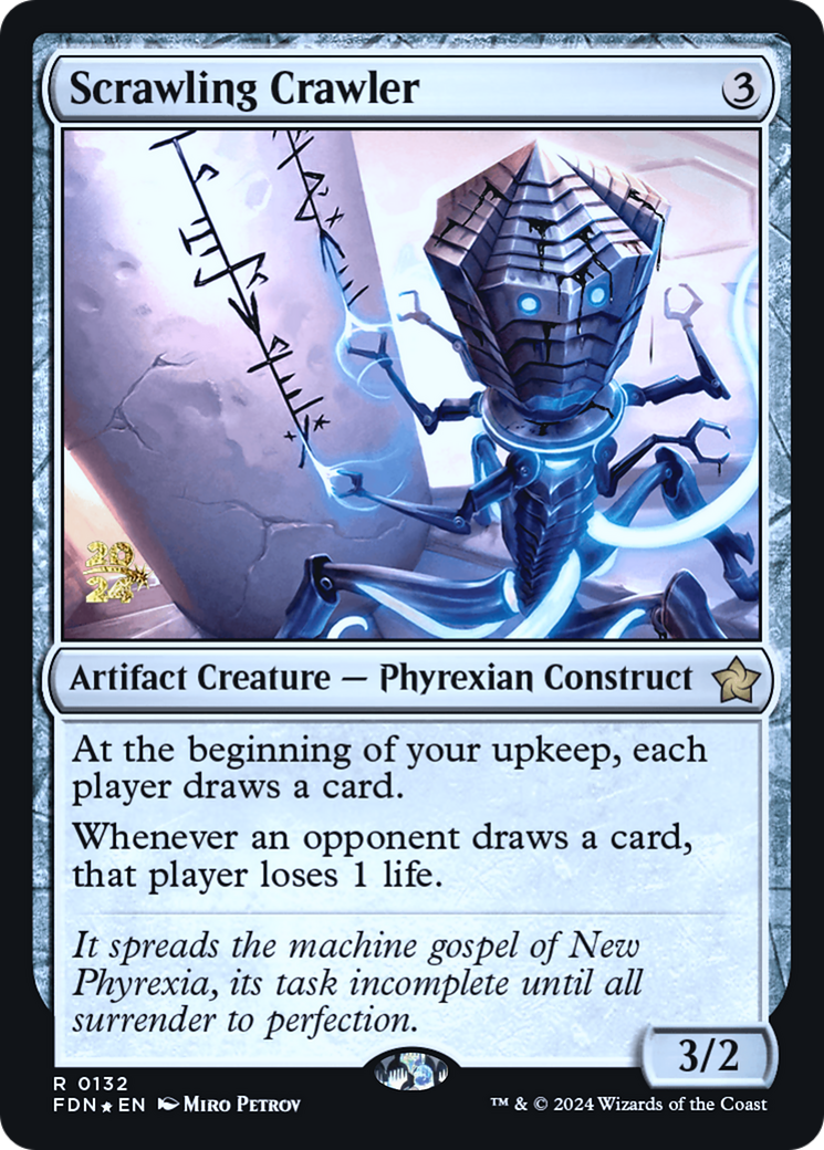 Scrawling Crawler (PRE-132) [Foundations Promos] Foil MTG Single Wizards of the Coast