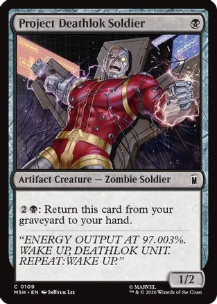 Project Deathlok Soldier (MSH-109) [Marvel Super Heroes] Foil MTG Single Wizards of the Coast