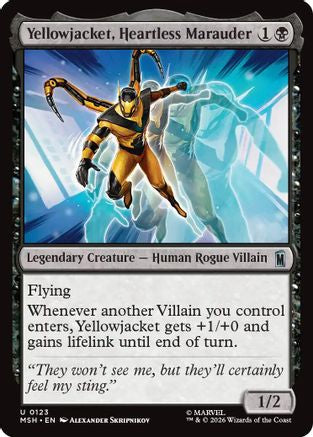 Yellowjacket, Heartless Marauder (MSH-123) [Marvel Super Heroes] Foil MTG Single Wizards of the Coast