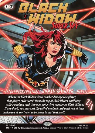 Black Widow, Super Spy (0393) (MSH-393) [Marvel Super Heroes] Foil MTG Single Wizards of the Coast