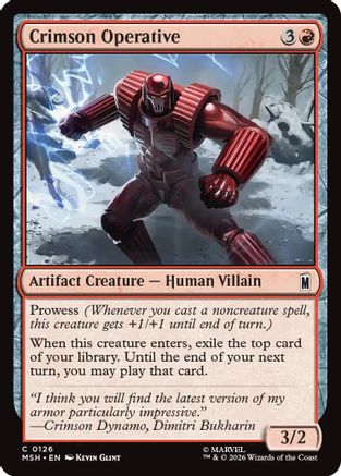 Crimson Operative (MSH-126) [Marvel Super Heroes] Foil MTG Single Wizards of the Coast