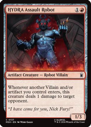 HYDRA Assault Robot (MSH-137) [Marvel Super Heroes] Foil MTG Single Wizards of the Coast