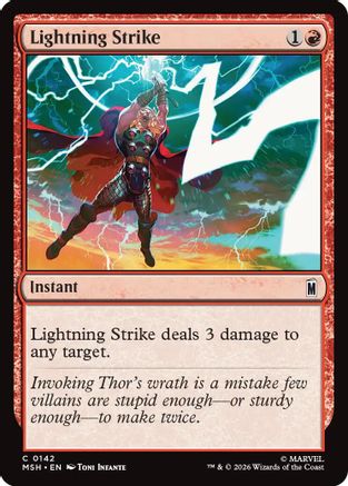 Lightning Strike (MSH-142) [Marvel Super Heroes] MTG Single Wizards of the Coast