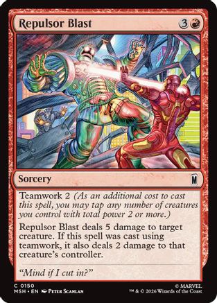 Repulsor Blast (MSH-150) [Marvel Super Heroes] Foil MTG Single Wizards of the Coast