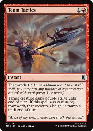 Team Tactics (MSH-155) [Marvel Super Heroes] Foil MTG Single Wizards of the Coast