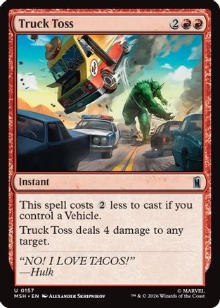 Truck Toss (MSH-157) [Marvel Super Heroes] Foil MTG Single Wizards of the Coast