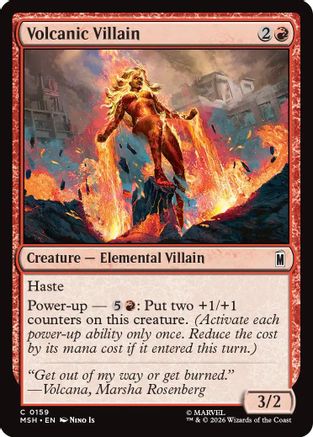 Volcanic Villain (MSH-159) [Marvel Super Heroes] Foil MTG Single Wizards of the Coast