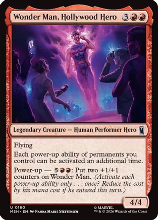 Wonder Man, Hollywood Hero (MSH-160) [Marvel Super Heroes] Foil MTG Single Wizards of the Coast