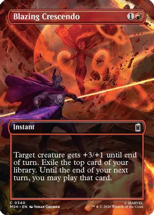 Blazing Crescendo (MSH-340) [Marvel Super Heroes] Foil MTG Single Wizards of the Coast