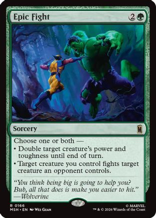 Epic Fight (MSH-166) [Marvel Super Heroes] Foil MTG Single Wizards of the Coast