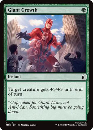 Giant Growth (MSH-167) [Marvel Super Heroes] Foil MTG Single Wizards of the Coast