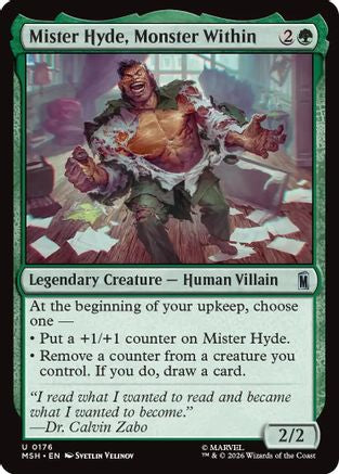 Mister Hyde, Monster Within (MSH-176) [Marvel Super Heroes] MTG Single Wizards of the Coast