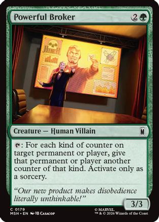 Powerful Broker (MSH-179) [Marvel Super Heroes] MTG Single Wizards of the Coast