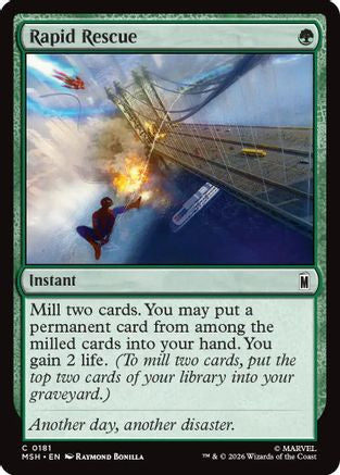 Rapid Rescue (MSH-181) [Marvel Super Heroes] MTG Single Wizards of the Coast