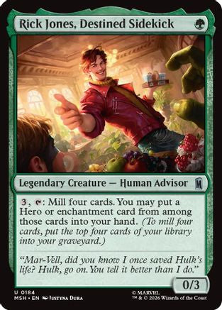 Rick Jones, Destined Sidekick (MSH-184) [Marvel Super Heroes] Foil MTG Single Wizards of the Coast
