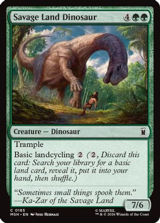 Savage Land Dinosaur (MSH-185) [Marvel Super Heroes] MTG Single Wizards of the Coast