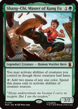 Shang-Chi, Master of Kung Fu (MSH-187) [Marvel Super Heroes] Foil MTG Single Wizards of the Coast