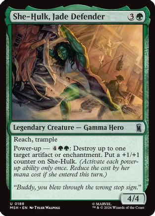 She-Hulk, Jade Defender (MSH-188) [Marvel Super Heroes] Foil MTG Single Wizards of the Coast