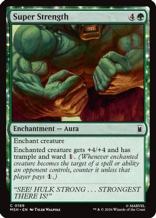 Super Strength (MSH-189) [Marvel Super Heroes] MTG Single Wizards of the Coast
