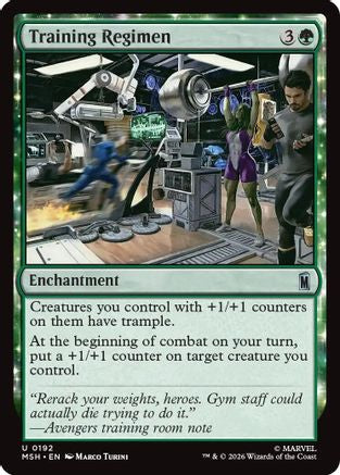 Training Regimen (MSH-192) [Marvel Super Heroes] MTG Single Wizards of the Coast