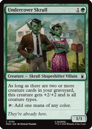 Undercover Skull (MSH-194) [Marvel Super Heroes] Foil MTG Single Wizards of the Coast