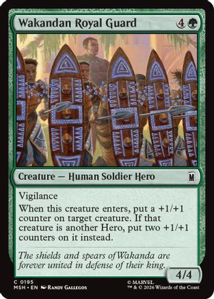 Wakandan Royal Guard (MSH-195) [Marvel Super Heroes] Foil MTG Single Wizards of the Coast