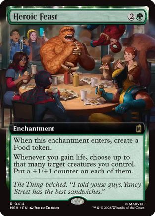 Heroic Feast (MSH-414) [Marvel Super Heroes] Foil MTG Single Wizards of the Coast