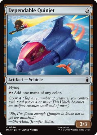 Dependable Quinjet (MSH-246) [Marvel Super Heroes] MTG Single Wizards of the Coast