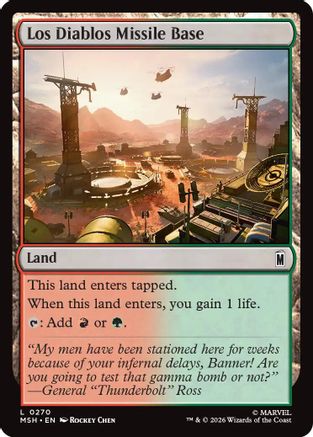 Los Diablos Missile Base (MSH-270) [Marvel Super Heroes] Foil MTG Single Wizards of the Coast