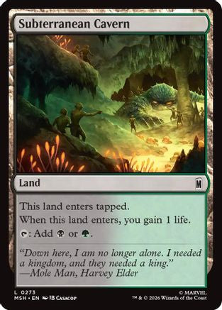 Subterranean Cavern (MSH-273) [Marvel Super Heroes] MTG Single Wizards of the Coast