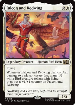 Falcon and Redwing (MSC-014) [Commander: Marvel Super Heroes] MTG Single Wizards of the Coast