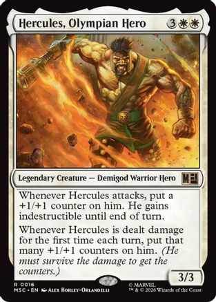 Hercules, Olympian Hero (MSC-016) [Commander: Marvel Super Heroes] MTG Single Wizards of the Coast