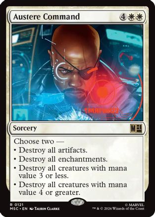 Austere Command (MSC-121) [Commander: Marvel Super Heroes] MTG Single Wizards of the Coast