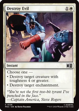Destroy Evil (MSC-128) [Commander: Marvel Super Heroes] MTG Single Wizards of the Coast