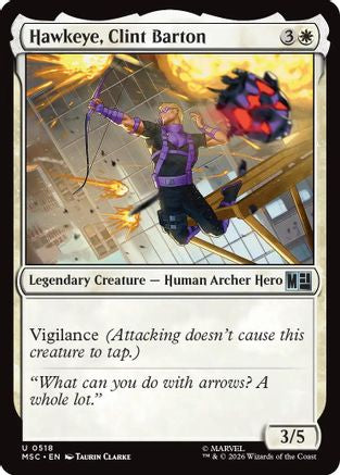 Hawkeye, Clint Barton (0518) (MSC-518) [Commander: Marvel Super Heroes] MTG Single Wizards of the Coast