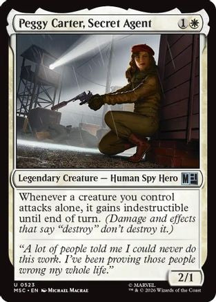 Peggy Carter, Secret Agent (MSC-523) [Commander: Marvel Super Heroes] Foil MTG Single Wizards of the Coast