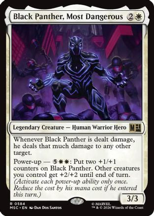 Black Panther, Most Dangerous (MSC-584) [Commander: Marvel Super Heroes] MTG Single Wizards of the Coast