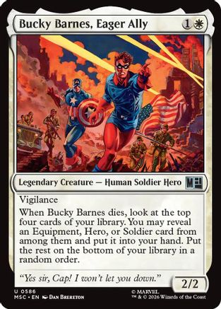 Bucky Barnes, Eager Ally (MSC-586) [Commander: Marvel Super Heroes] Foil MTG Single Wizards of the Coast