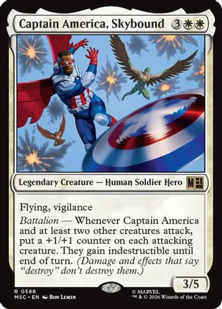 Captain America, Skybound (MSC-588) [Commander: Marvel Super Heroes] Foil MTG Single Wizards of the Coast