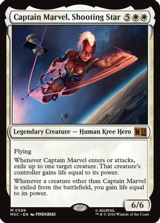 Captain Marvel, Shooting Star (MSC-589) [Commander: Marvel Super Heroes] Foil MTG Single Wizards of the Coast