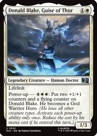 Donald Blake, Guise of Thor (MSC-592) [Commander: Marvel Super Heroes] Foil MTG Single Wizards of the Coast