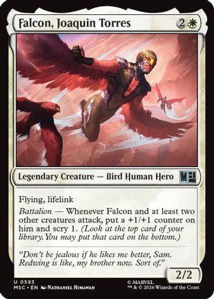 Falcon, Joaquin Torres (MSC-593) [Commander: Marvel Super Heroes] Foil MTG Single Wizards of the Coast