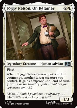 Foggy Nelson, On Retainer (MSC-594) [Commander: Marvel Super Heroes] MTG Single Wizards of the Coast