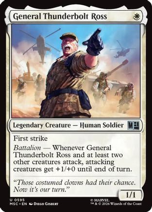 General Thunderbolt Ross (MSC-595) [Commander: Marvel Super Heroes] MTG Single Wizards of the Coast