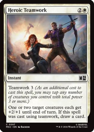 Heroic Teamwork (MSC-597) [Commander: Marvel Super Heroes] MTG Single Wizards of the Coast