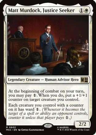 Matt Murdock, Justice Seeker (MSC-602) [Commander: Marvel Super Heroes] MTG Single Wizards of the Coast