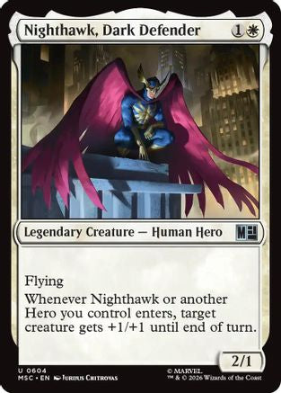 Nighthawk, Dark Defender (MSC-604) [Commander: Marvel Super Heroes] MTG Single Wizards of the Coast