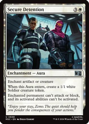 Secure Detention (MSC-608) [Commander: Marvel Super Heroes] MTG Single Wizards of the Coast