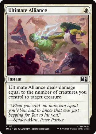 Ultimate Alliance (MSC-611) [Commander: Marvel Super Heroes] Foil MTG Single Wizards of the Coast