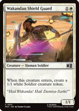 Wakandan Shield Guard (MSC-613) [Commander: Marvel Super Heroes] Foil MTG Single Wizards of the Coast